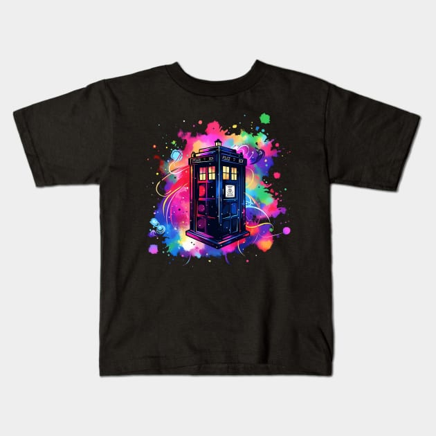 dr who Kids T-Shirt by a cat cooking